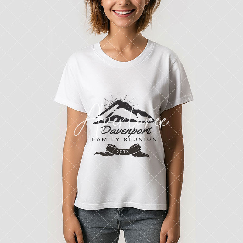 Aperturee - Mountain Ribbon Custom Family Reunion T-Shirt