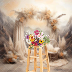 Aperturee - Mountain Wall Arch Curtain Boho Wedding Backdrop