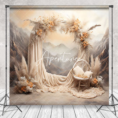 Aperturee - Mountain Wall Arch Curtain Boho Wedding Backdrop