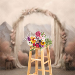 Aperturee - Mountain Wall Boho Arch Garland Wedding Backdrop