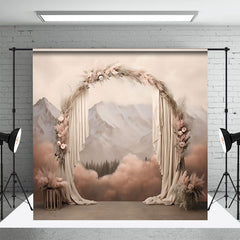 Aperturee - Mountain Wall Boho Arch Garland Wedding Backdrop