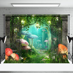 Aperturee - Mushroom Pendant Lamp Leaves Spring Photo Backdrop