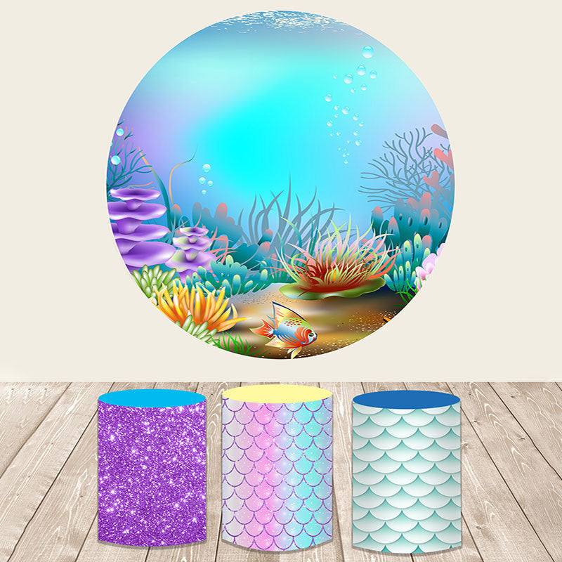 Aperturee Mysterious And Quiet Underwater World Round Backdrop Kit