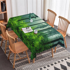 Aperturee - Natural Forest Grass Spring Rectangle Tablecloth