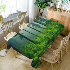 Aperturee - Natural Forest Grass Spring Rectangle Tablecloth