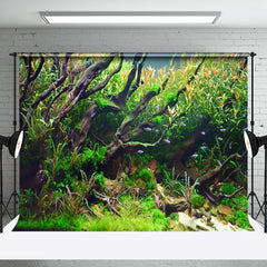 Aperturee - Natural Green Seaweed Fish Tank Landscaping Backdrop