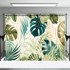 Aperturee - Natural Monstera Spring Backdrop For Photo Booth