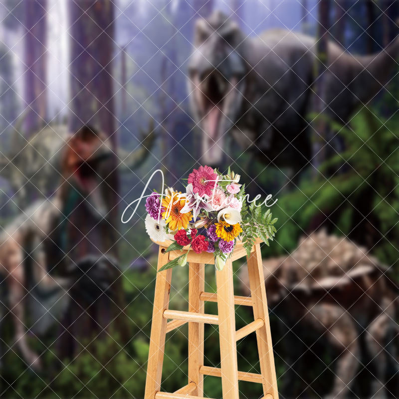 Aperturee - Nature Forest Jurassic Dinosaur Photography Backdrop