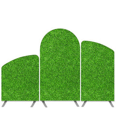 Aperturee Nature Grassland Theme Green Leaves Birthday Arch Backdrop Kit