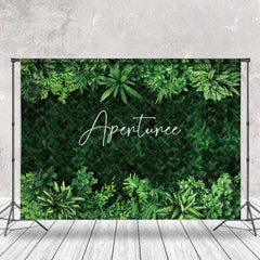 Aperturee - Nature Green Plant Leaf Spring Photo Booth Backdrop