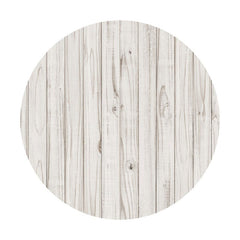 Aperturee - Nature Off White Round Wooden Birthday Backdrop