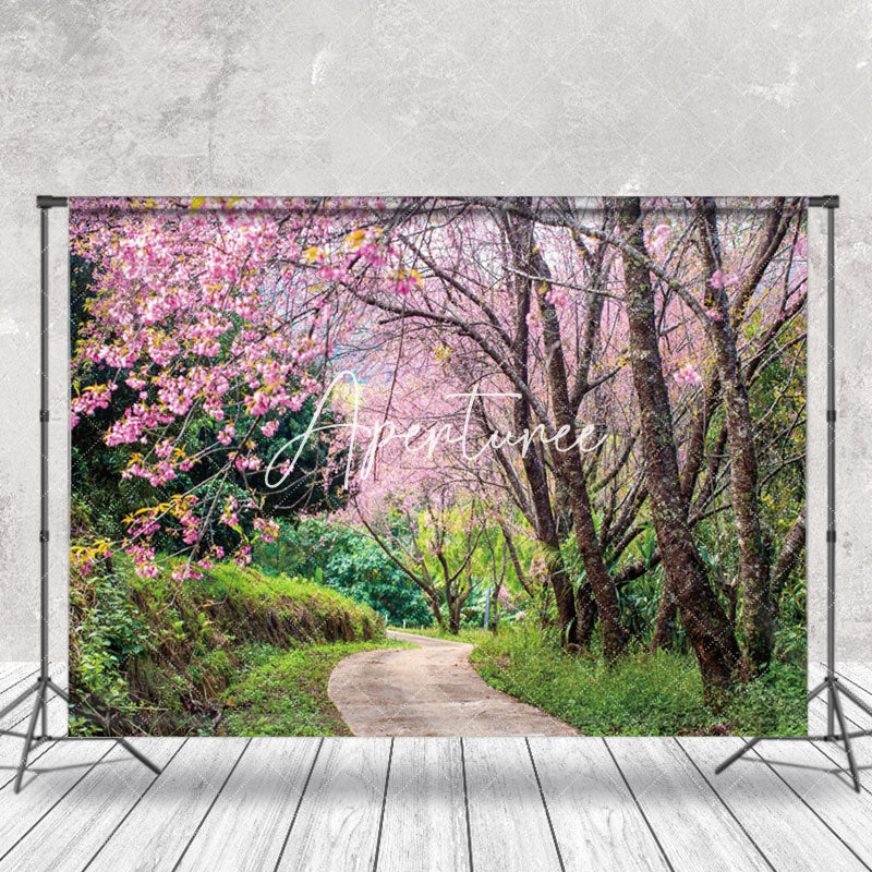 Aperturee - Nature Plant Pink Floral Trees Spring Photo Backdrop