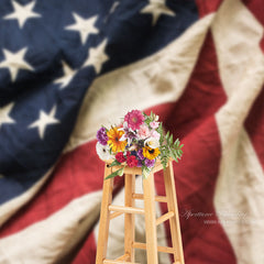 Aperturee - Nature USA Flag Happy Independence Day Backdrop