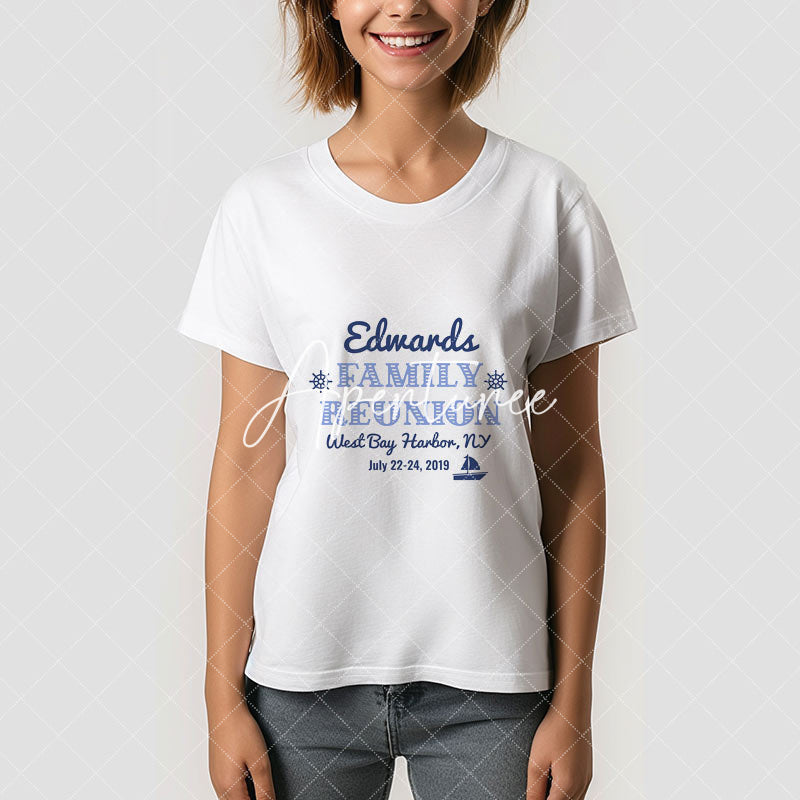 Aperturee - Nautical Family Reunion Pale Blue Custom T-Shirt