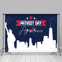 Aperturee - Navy Blue Statue Of Liberty Patriot Day Backdrop