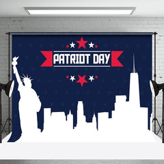 Aperturee - Navy Blue Statue Of Liberty Patriot Day Backdrop