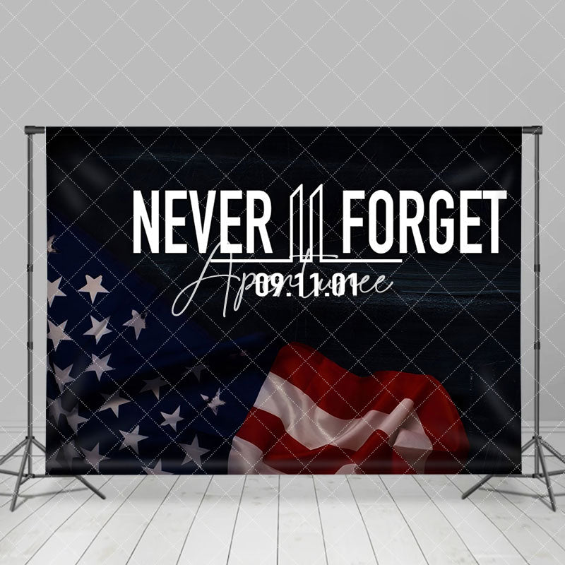 Aperturee - Never Forget 09 11 01 Usa Flag Condolences Backdrop