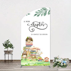 Aperturee - New Chapter Books Animals Arch Baby Shower Backdrop