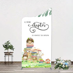 Aperturee - New Chapter Books Animals Arch Baby Shower Backdrop