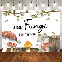 Aperturee - New Fungi Is On The Way Gender Reveal Baby Shower Backdrop