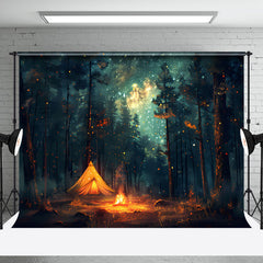 Aperturee - Night Forest Bonfire Starry Sky Photoshoot Backdrop