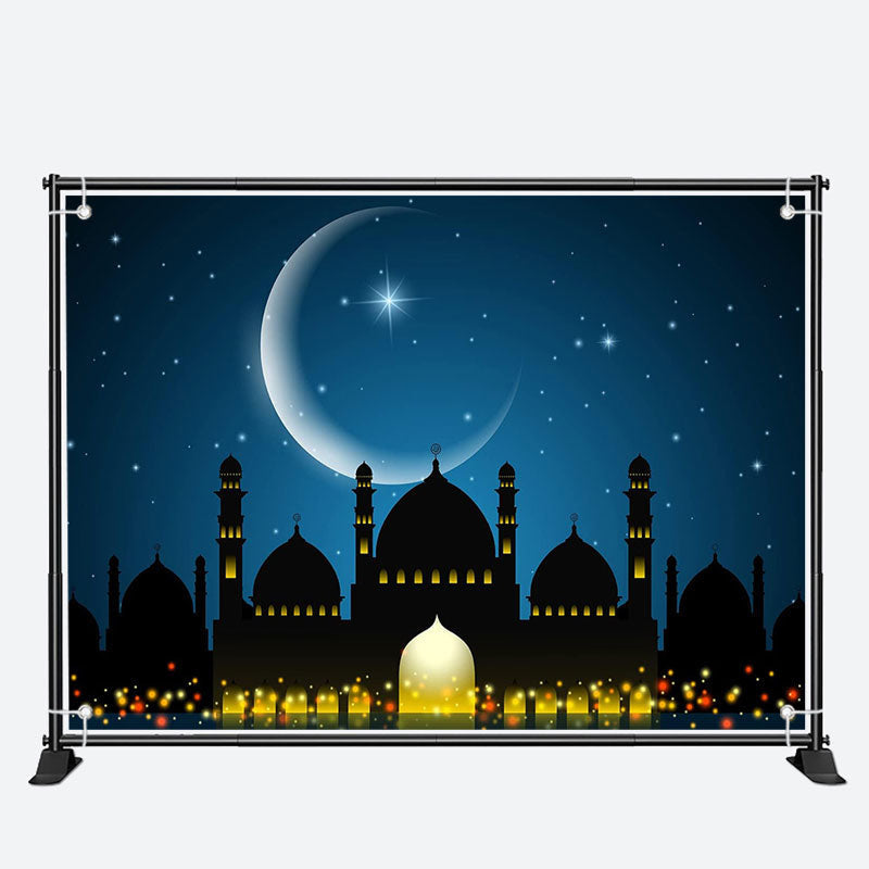 Aperturee - Night Moon Shadow Palace Firefly Ramadan Backdrop