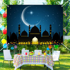 Aperturee - Night Moon Shadow Palace Firefly Ramadan Backdrop