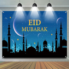 Aperturee - Night Moon Shadow Palace Stars Eid Mubarak Backdrop