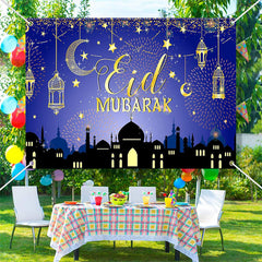 Aperturee - Night Sparks Shadow Palace Light Eid Mubarak Backdrop