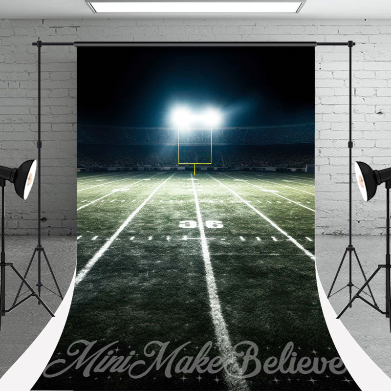 Aperturee - Night Spotlight Football Field Sports Sweep Backdrop