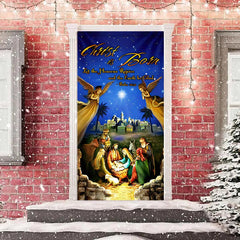 Aperturee - Night Star Angels Christmas Door Cover Decoration