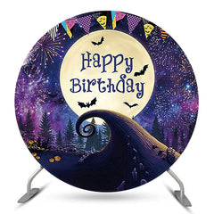 Aperturee Nightmare Halloween Moon Circle Birthday Backdrop