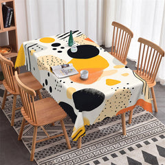 Aperturee - Nordic Circles Dots Abstract Rectangle Tablecloth