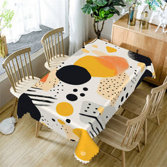 Aperturee - Nordic Circles Dots Abstract Rectangle Tablecloth