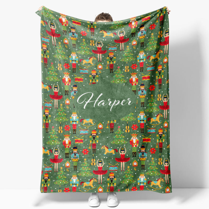 Lofaris Nutcracker Christmas Tree Step And Repeat Custom Blanket