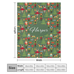 Lofaris Nutcracker Christmas Tree Step And Repeat Custom Blanket