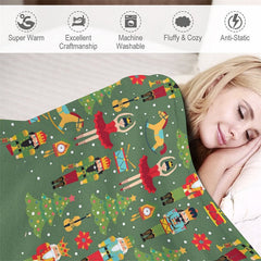 Lofaris Nutcracker Christmas Tree Step And Repeat Custom Blanket