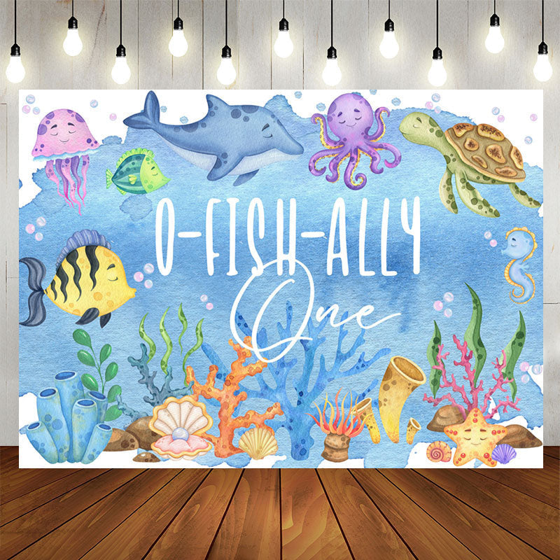 Aperturee - O Fish Ally One Under The Sea Birthday Backdrop