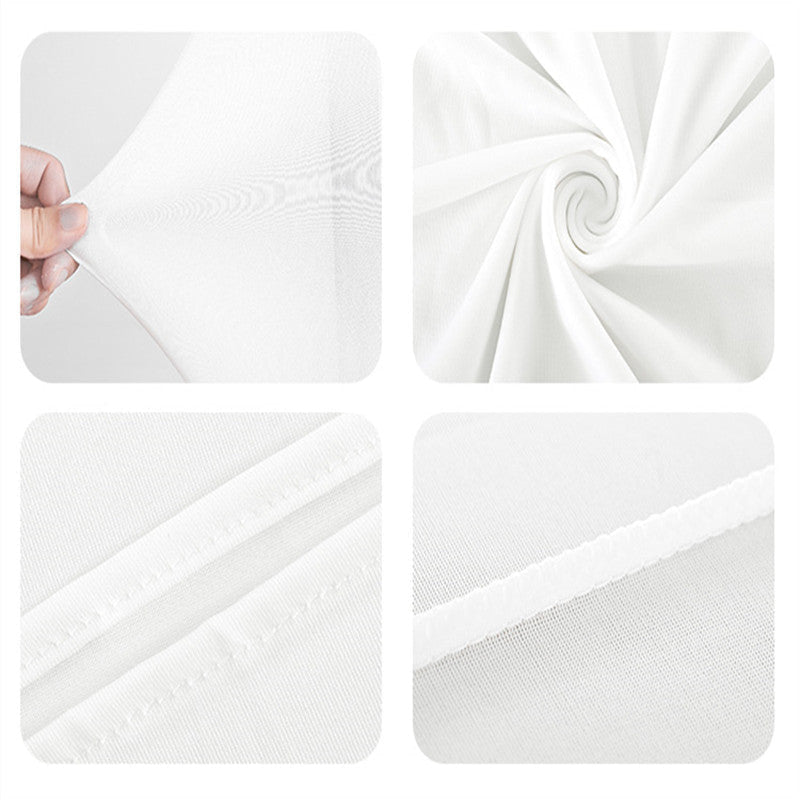 Aperturee Off White Spandex Fit Round Top Backdrop Wedding Arch Cover