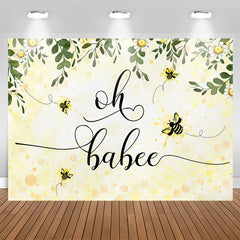 Aperturee - Oh Babee Honey Sunflower Backdrop for Baby Shower