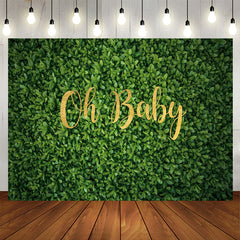 Aperturee - Oh Baby Green Leaves Wall Backdrop Spring Photoshoot