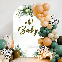 Aperturee - Oh Baby Greenery Double Sided Arch Backdrop