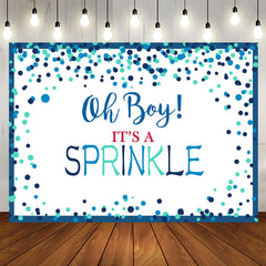 Aperturee - Oh Boy Its A Sprinkle Simple Baby Shower Backdrop