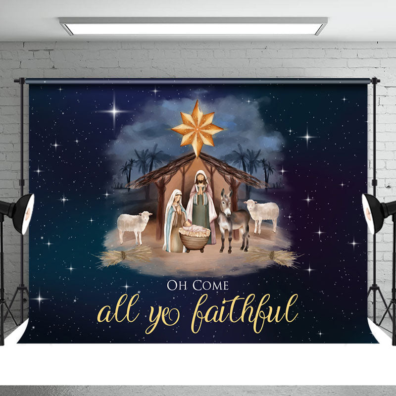 Aperturee - Oh Come All Ye Faithful Christmas Night Backdrop