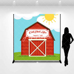 Aperturee - Oink Cluck Moo Barn Sun Custom 2nd Birthday Backdrop