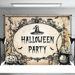 Aperturee - Old Fashion Black Scary Happy Halloween Party Backdrop