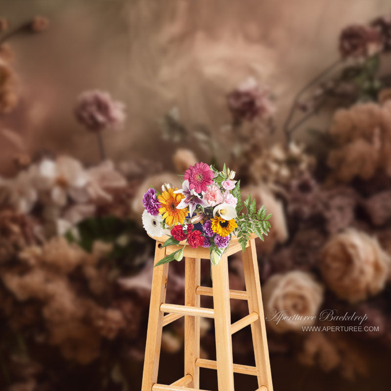 Aperturee - Old Master Floral Abstract Wall Backdrop For Photo