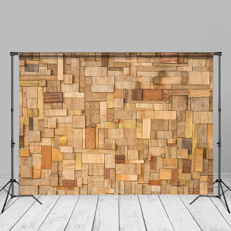Aperturee - Old Wood Bricks Brown Portrait Photoshoot Backdrop