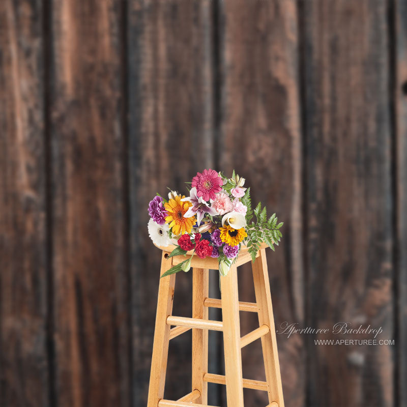 Aperturee - Old Wood Plank Wall Texture Backdrop For Photography