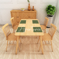 Aperturee - Olive Green Solid Color Simple Set Of 4 Placemats